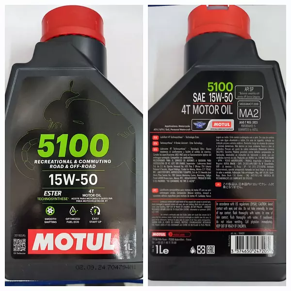 Aceite Motul 5100 15w 50 Techo Synthese